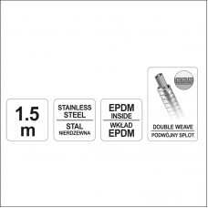 75648 FALA Furtun de dus, 1.5 m, cromat..